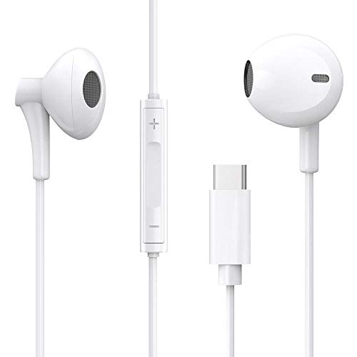 Product Cover Dnifo USB C Earbuds, USB C Headphones in-Ear Noise Cancelling Earphones with Mic Headsets Compatible with Google Pixel 4/4XL/3/3XL/2/2XL, Samsung Note 10/10+, Huawei, HTC 10/U11, Essential, etc.