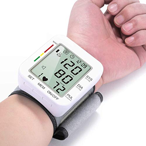 Product Cover Blood Pressure Monitor Large LCD Display & Adjustable Wrist Cuff (5.31