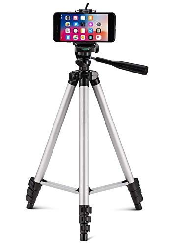 Product Cover Tripod Stand with Bag by Prosmart | Aluminium Tripod Stand | Adjustable Tripod Stand | Portable and Foldable Tripod Stand | Mobile Clip & Camera Holder Tripod Stand