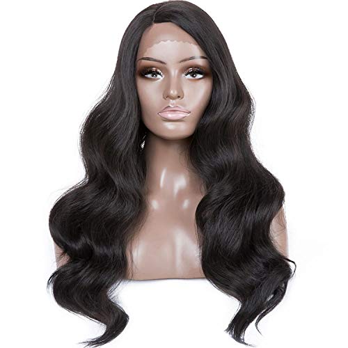 Product Cover Armmu Lace Front Wig for Women Body Wave Synthetic Long Hair Side Part - Black