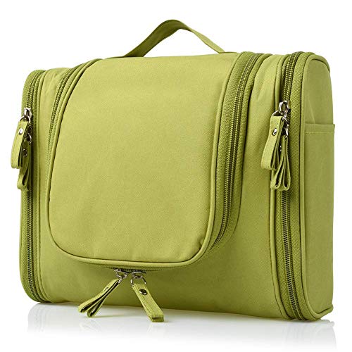 Product Cover EAYIRA Large Toiletry Kit with Hanging Hook, Toiletries Kit Organizer for Travel Accessories, Makeup, Shampoo, Cosmetic, Personal Items, Bathroom Storage with Hanging (Green)