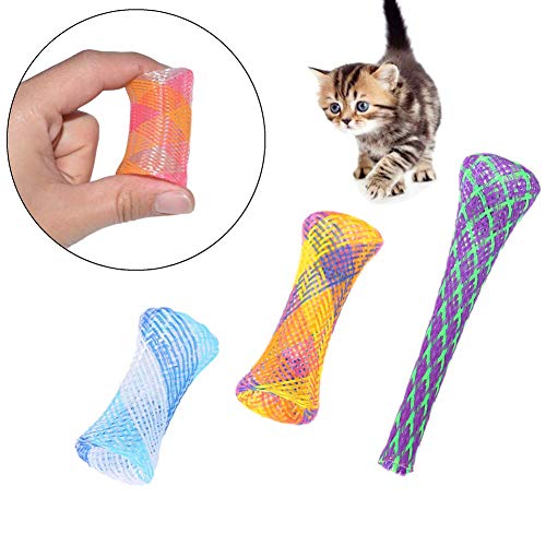 Product Cover 30 Pack Cat or Kitten Colorful Spring Tube Toy Fun Pet ActionInteractive Toys