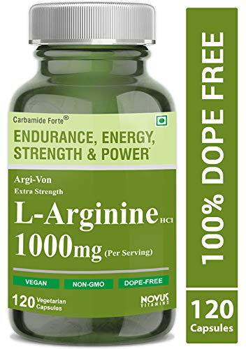 Product Cover Carbamide Forte L Arginine 1000mg Capsules (Per Serving) - Nitric Oxide Booster, Pre Workout Supplement - 120 Veg Capsules