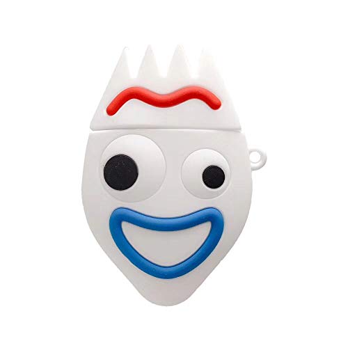 Product Cover Forky AirPod Case Protective Cover Soft Silicone Shockproof for Apple AirPods 2 & 1, Toy Story 4 Forky Bag Pendant Decor Keychain Airpods Case (Forky)