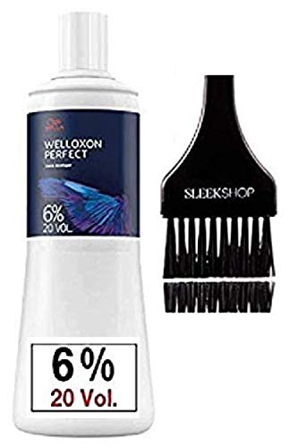 Product Cover Wella Koleston WELLOXON PERFECT Creme Developer (w/Sleek Tint Brush) Cream Peroxide Hair Color Haircolor Dye (20 Volume / 6% - 33.8 oz liter)