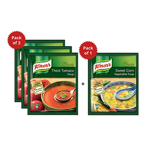 Product Cover Knorr Classic Tomato Soup, 3 X 53 g with Classic Sweet Corn Soup, 44 g