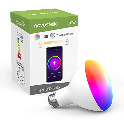 Product Cover Novostella BR30 Smart Light Bulb, WiFi LED Flood Lamp RGB Color Changing, 1050LM 3000K-6500K Dimmable Multicolored Bulbs, E26 10W(85W Equivalent), Compatible with Alexa, Google Home (No Hub Required)