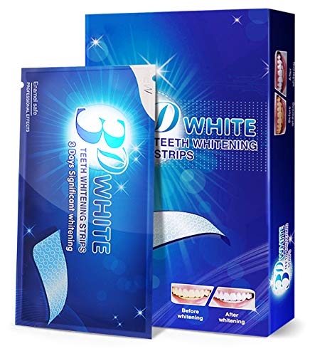 Product Cover 3D Teeth Whitening Strips - 7 Days Ultra White Vivid Plus Professional Formula Reduced Sensitivity Effects - 7 Pack 14 Strips
