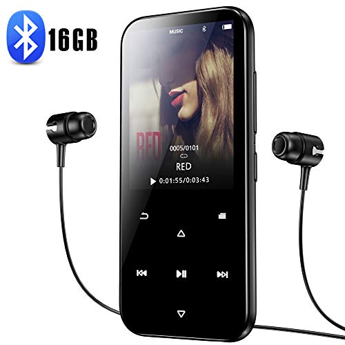 Product Cover 16GB MP3 Player with Bluetooth 4.2, Portable HiFi Lossless Sound MP3 Music Player with FM Radio Voice Recorder E-Book 2.4'' Screen, Support up to 128GB
