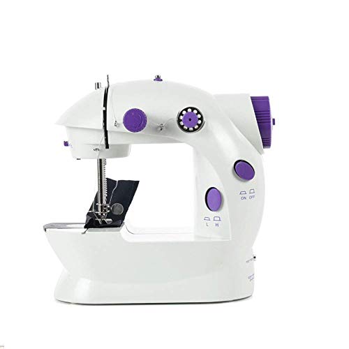 Product Cover Mini Sewing Machine with Extension Table Upgraded Portable Two Threads Double Speed Double Switches Household Kids Beginners Travel Automatic Sewing Machine