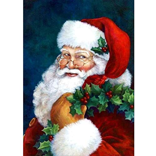 Product Cover ACANDYL DIY Oil Painting Paint by Number Kit for Kids Adults Students Beginner DIY Canvas Painting by Numbers Acrylic Oil Painting Arts Craft for Home Wall Decoration Santa Claus 16x20 Inch