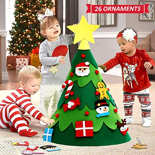 Product Cover Artfi 2020-Felt Christmas Tree Snowball Toss Game for Kids, Christmas Games for Adults and Kids Party Decorations, Christmas Kids Gifts with 3 Snowballs (First Generation)