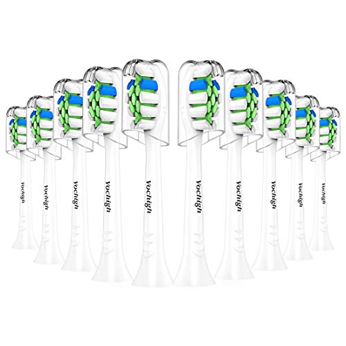 Product Cover Vochigh Replacement Toothbrush Heads Compatible with Philips Sonicare DiamondClean, fits 2 Series Plaque Control, 3 Series Gum Health, FlexCare, HealthyWhite, EasyClean, 10 Pack