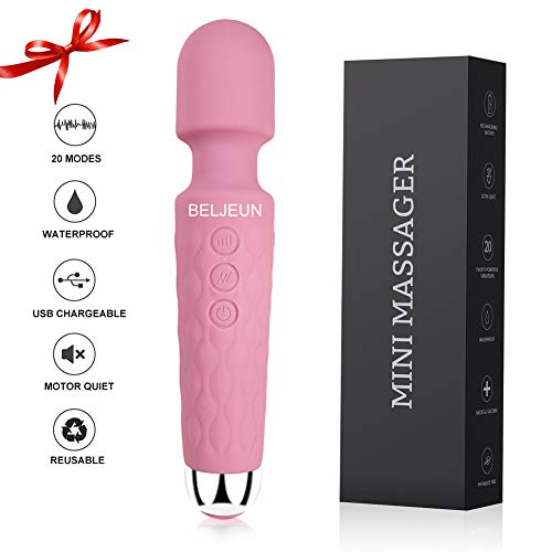 Product Cover Personal Wand Cordless Massagers Handheld for Muscle Aches and Sports Recovery Relaxation Massage Mini Quiet Rechargeable 8 Powerful Speeds 20 Vibration Patterns Waterproof Great for Gifts