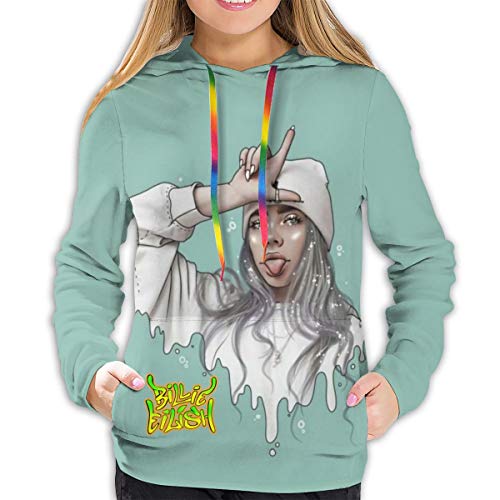 Product Cover DLZ2BJ Billie Eilish Women's Fashion Hoodie 3D Print Pullover Hooded Sweatshirt 8-L