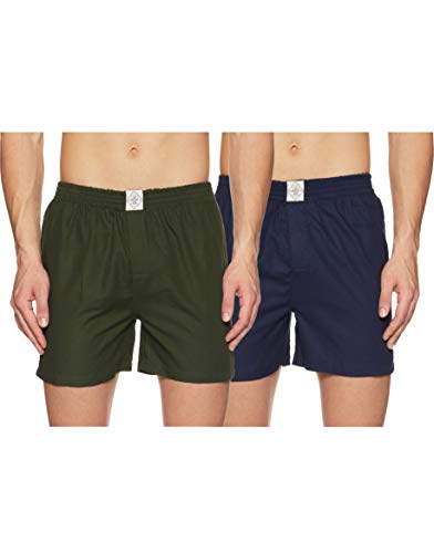 Product Cover ABOF Men's Regular Fit Shorts (Pack of 2) (BOA19AMCWBS1006625_Olive_32)
