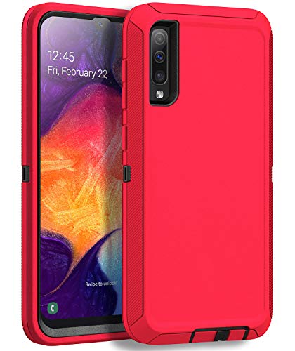 Product Cover MXX Heavy Duty Case for Samsung Galaxy A50 - (No Screen Protector) Drop Protection Tough Case for Galaxy A50 (Red)