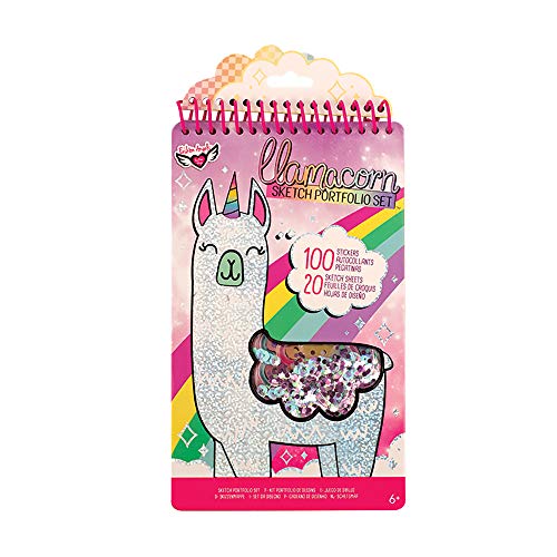 Product Cover Fashion Angels Llama Shaker Compact Sketch Portfolio/ Llama Sketch Book/ Llama Coloring Book