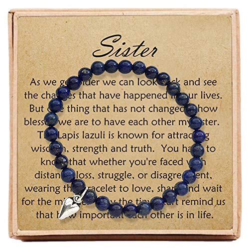 Product Cover OFGOT7 Sister Jewelry BFF Friendship Bracelets for Women Birthday Christmas - Bead Bracelet with Message Card & Gift Box - Sister Gifts from Sister