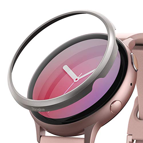 Product Cover Ringke Bezel Styling Cover for Galaxy Watch Active 2 44mm (2019) Case Bezel Ring Adhesive Accessory - Silver (GW-A2-44-09)