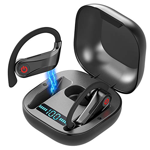 Product Cover True Wireless Earbuds, YALFEN Bluetooth 5.0 Wireless Headphones with 2000mAh Charging Case, IPX7 Waterproof TWS Stereo Headphones in-Ear Built-in Mic Single/Twin Mode Headset for Work Sport