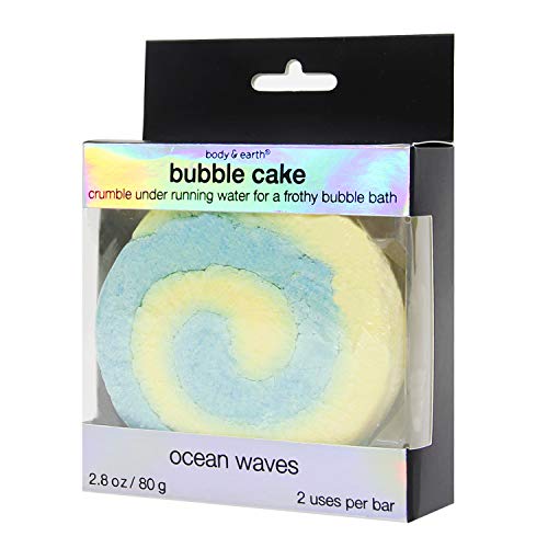 Product Cover BODY & EARTH Bath Bubble Bar Natural Essential Oils Ocean Scent Cake Shaped Bath Bombs Infused with Shea Butter, Coconut Oil for Family, Women, Men, Travel