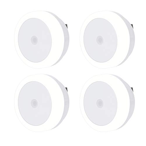 Product Cover Briignite Night Light Plug in, Auto Dusk to Dawn Sensor Daylight White LED Nightlight, 60LM, Energy Efficient, Mini Wall Light Night for Kids, Ideal for Bedroom Hallway Stairs Kids Nursery, 4 Pack