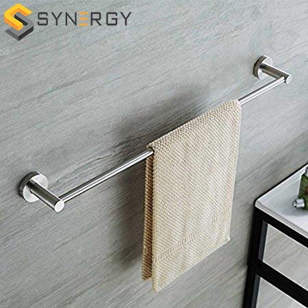 Product Cover SYNERGY - Stainless Steel 24 Inch Straight Towel Holder/Towel Hanger/Towel Rod/Towel Bar for Bathroom and Kitchen (Chrome Finish) - SY-TH6