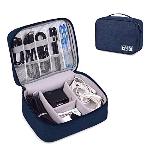 Product Cover DENSITY COLLECTION Travel Electronics Accessories Organizer Bag- Waterproof Cable Organizer Bag with 3 Removable Dividers, Padded Gadget Carrying Case for Cables