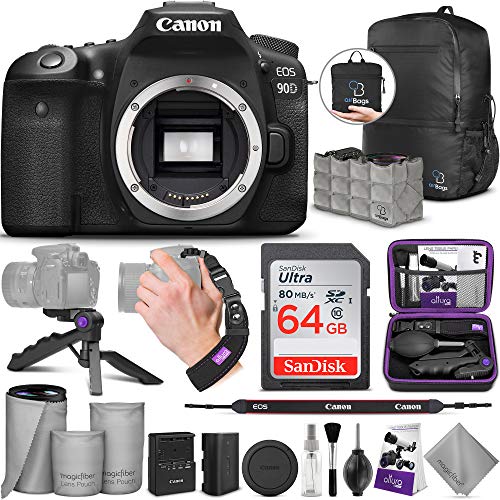 Product Cover Canon EOS 90D DSLR Camera Body with Altura Photo Advanced Accessory and Travel Bundle