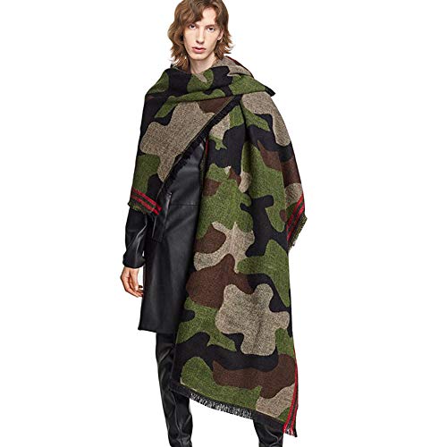 Product Cover Echolife Cashmere Wool Camouflage Scarf Poncho Pashmina Shawl and Wrap for Women