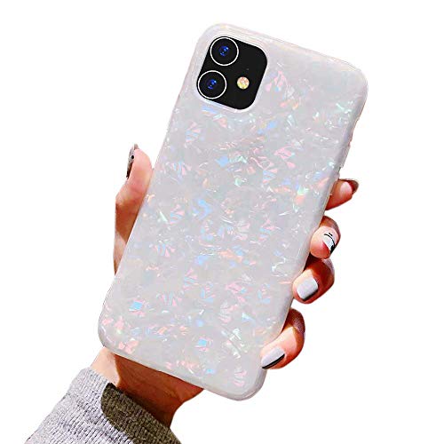 Product Cover Dailylux for iPhone 11 Case,Cute Phone Case for Girls Women Glitter Pretty Protective Slim Shockproof Pearly-Lustre Shell Bumper Soft Silicone TPU Cover for iPhone 11 6.1