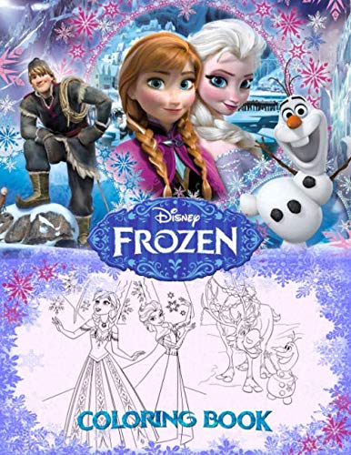 Product Cover Frozen Coloring Book: Amazing Coloring Book For Kids Ages 4+ - 64 illustrations