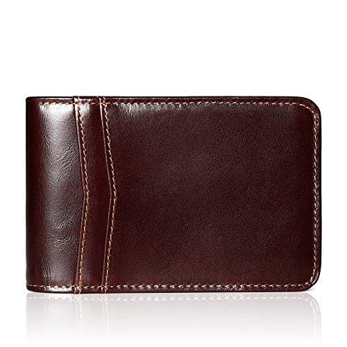 Product Cover Mens Wallet Bifold RFID Genuine Leather Slim Gift Wallets for Men (Coffee Brown, One size)