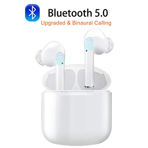 Product Cover AUDIMI Bluetooth Earphones Wireless Earbuds Bluetooth Headphones Bluetooth 5.0 Headsets Auto Pairing Mini in-Ear Noise Canceling Earphones with Charger Case Hands-Free Calls for Driving Travelling
