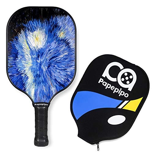 Product Cover Papepipo Pickleball Paddle Set, Premium Rackets Graphite Carbon Surface & Polypro Honeycomb Composite Core,Ultra Cushion Grip,Includes Racquet Cover Case Bag, Durable Racket for Beginner&pro.