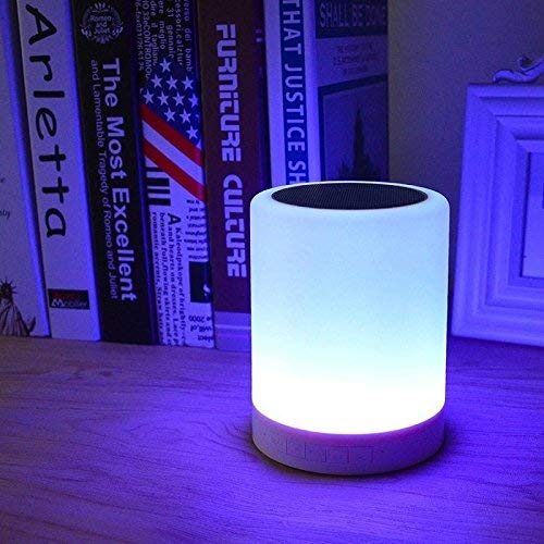 Product Cover SHOPPOSTREET Led Wireless Bluetooth Speaker Rechargeable Smart Touch LED Multifunctional HiFi Speaker Light with SD Card Slot and Mic