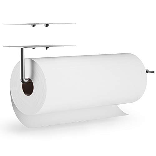 Product Cover Carry360 Paper Towel Holder with Adhesive Under Cabinet, No Drilling, Wall Mounted Removable Paper Towel Roll Rack for Home, Kitchen, Toilet-304 SUS Stainless Steel
