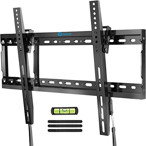 Product Cover Tilt TV Wall Mount Bracket Low Profile for Most 37-70 Inch LED LCD OLED Plasma Flat Curved Screen TVs, Large Tilting Mount Fits 16-24 Inch Wood Studs Max VESA 600x400mm Holds up to 132lbs by Pipishell