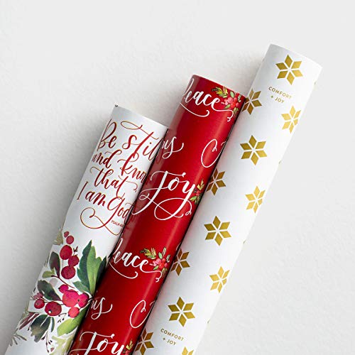 Product Cover Dayspring Christmas Cheer - Premium Christmas Wrapping Paper - Set of 3