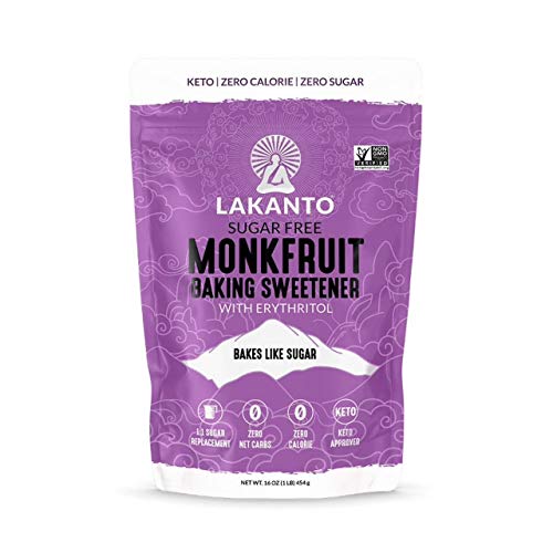 Product Cover Lakanto Monkfruit Sweetener, 1:1 Sugar Substitute, Keto, Non-GMO (Baking Sweetener, 1 lb)