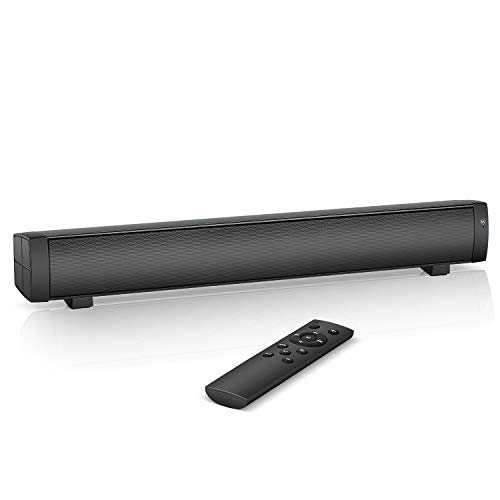 Product Cover PC Soundbar, Wired & Wireless Home Theater Audio Stereo Sound Bar,Rechargeable Bluetooth Speakers,Portable Mini Soundbar with Remote Control for PC, Desktop,Smartphone,Tablet, TV(RCA, AUX)