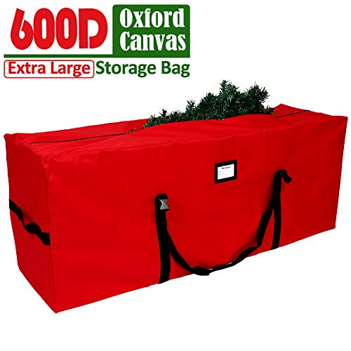 Product Cover AerWo Christmas Tree Storage Bag Extra Large Christmas Storage Containers, Fits Up to 7.5 Ft Artificial Trees Heavy Duty 600D Oxford Xmas Holiday Tree Bag with Durable Handles & Dual Zipper