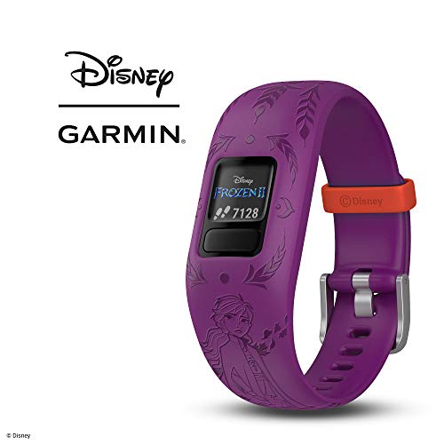 Product Cover Garmin vívofit Jr 2, Kids Fitness/Activity Tracker, 1-Year Battery Life, Adjustable Band, Disney Frozen 2, Anna, Purple