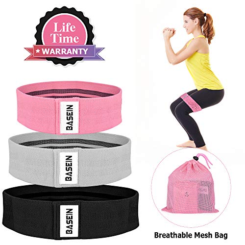 Product Cover Fabric Booty Bands - Resistance Exercise Bands for Legs and Butt, Hip Bands Booty Bands Wide Workout Bands Resistance Loop Bands Perfect Glute, Core, Anti Slip Circle Fitness Bands 3 Pack Set