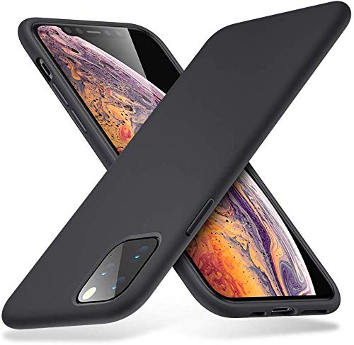 Product Cover Loxxo® Case for iPhone 11 Pro, Case Cover with Liquid Silicone Rubber, Comfortable Grip, Screen & Camera Protection, Velvety-Soft Lining, Shock-Absorbing for iPhone 11 Pro 5.8-Inch, Black