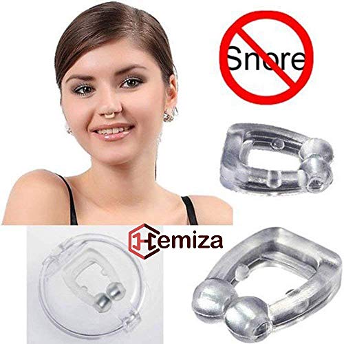 Product Cover HEMIZA Anti Snore device for men and woman Silicone Magnetic Nose Clip For heavy Snoring sleeper, Snore Stopper, Anti Snoring Device For Women And Men Snore Clip For women, Nose Clips For Snoring