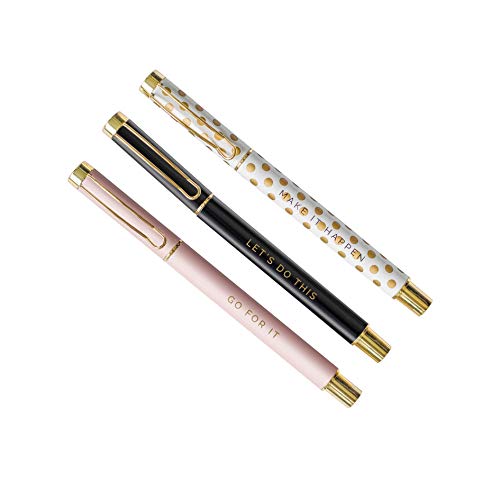 Product Cover Sweet Water Decor Metal Inspirational Pen Set Inspirational Motivational Quotes Ballpoint Pen Chic Office Decor Gifts for Women Desk Supplies Accessories Gold Cute Pen Sets School Girly Cubicle Bosses