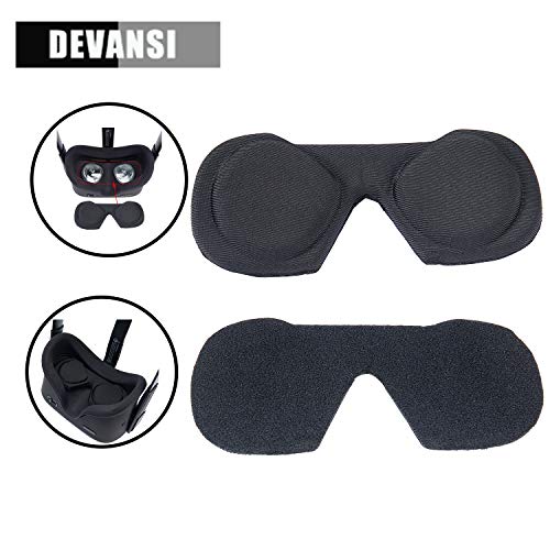 Product Cover VR Face PU Leather Facial Interface Foam Cover Pad Replacement & Lens Protect Cover Dust Proof Cover Anti-Dust Lens Protector for Oculus Rift S/Oculus Quest (rift s Lens Cover)