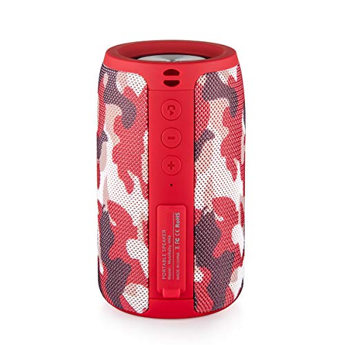 Product Cover Bluetooth Speakers,MusiBaby Speaker,Outdoor, Portable,Waterproof,Wireless Speakers,Dual Pairing, Bluetooth 5.0,Loud Stereo,Booming Bass,1500 Mins Playtime for Home,Party,Camping(Red)